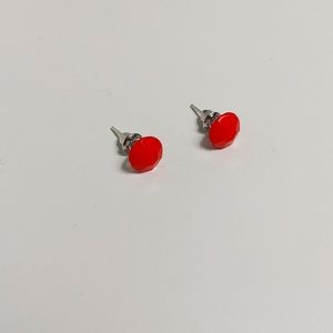 Red Sparkly Earring Studs